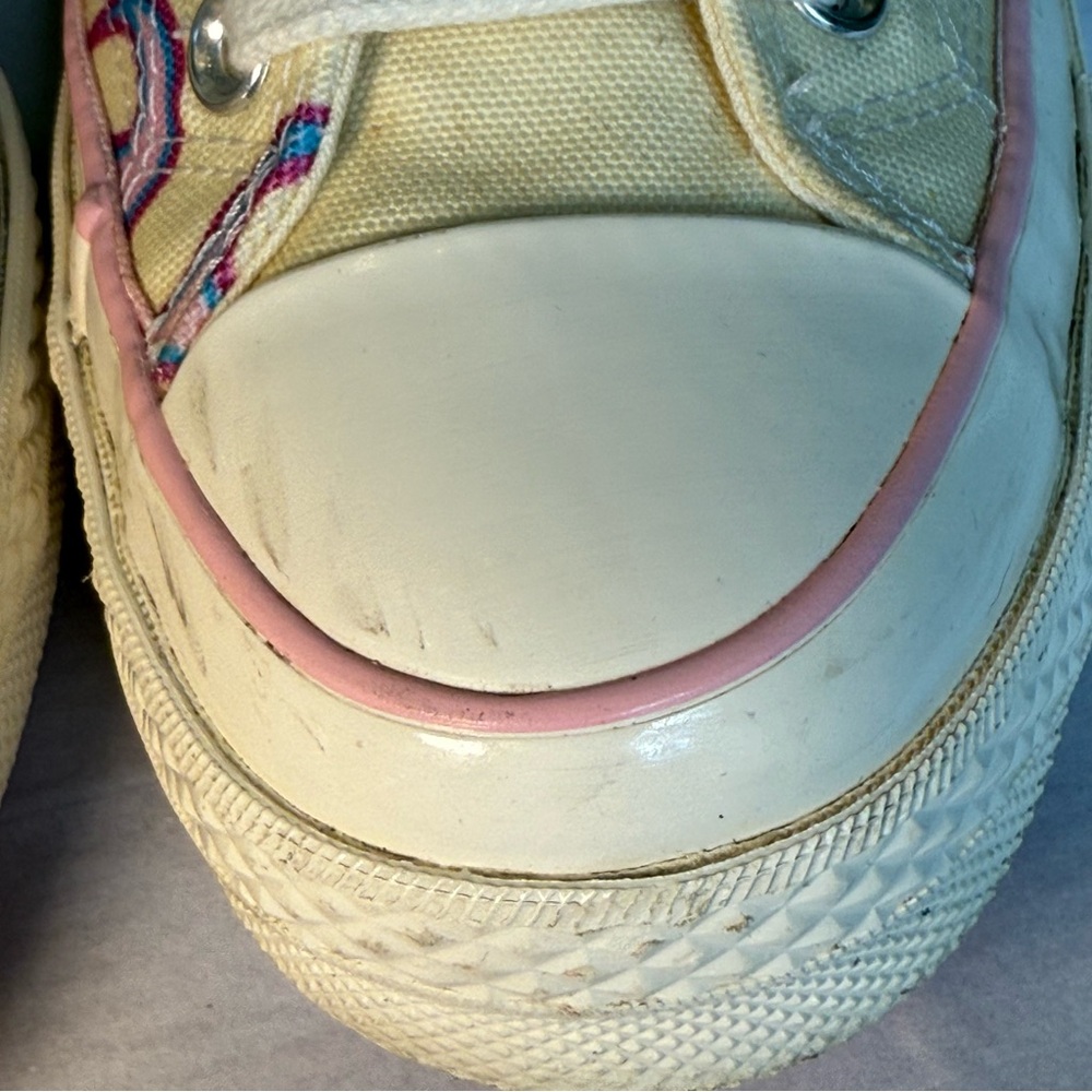 Golf Converse Women's High-Top Sneakers - Cream and Purple flames Size 8 - Picture 13 of 14